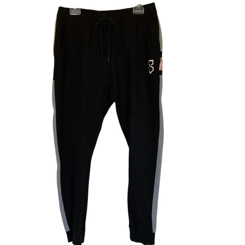 Baseball Swag Mens Black Jogger Pants Size‎ Large Athletic Athleisure Casual